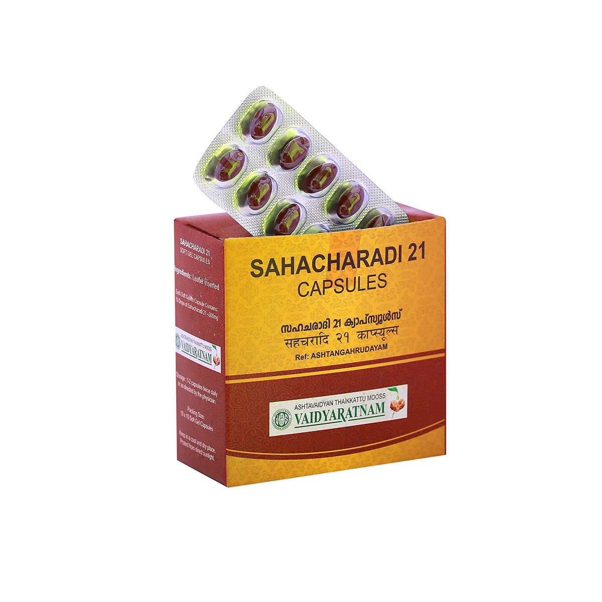 VAIDYARATNAM 21 SAHACHARADI SOFT GEL CAPSULE | 100 NOS